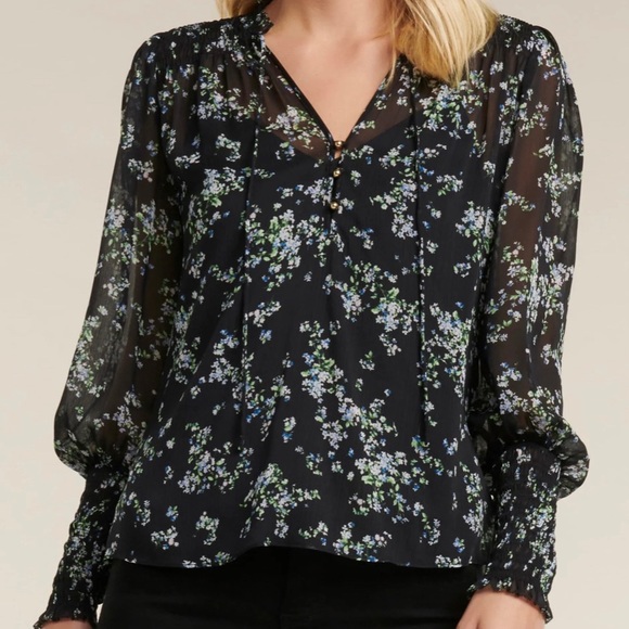 Shirred Sleeve Blouse - Picture 1 of 5